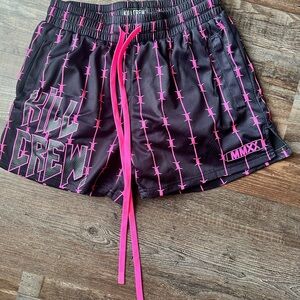 Kill Crew Women's Athletic Shorts in Black and Pink